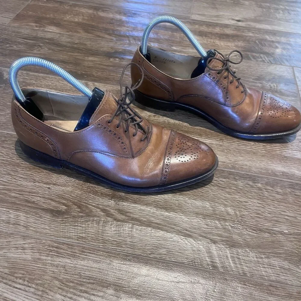 Cole Haan Oxford Shoes Men's 8.5 D Brown Loafers Leather Lace Up USA Work